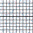 100 10x10 squares in which blue and/or red pixels are placed. In the top 50 squares, each pixel has an independent 1% chance of being red and 5% chance of being blue, and as a result, some of the white squares have zero red pixels, or have more red pixels than blue pixels, or have many more than 5 blue pixels or 1 red pixel. In the bottom half, anarchy cohort shuffling is used, so while the positions of the colored pixels are different in each block, each block contains exactly 1 red pixel and exactly 5 blue pixels.